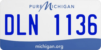 MI license plate DLN1136