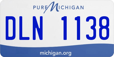 MI license plate DLN1138