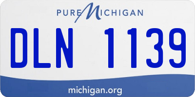 MI license plate DLN1139