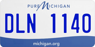 MI license plate DLN1140