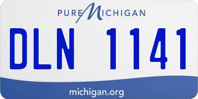 MI license plate DLN1141