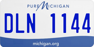 MI license plate DLN1144