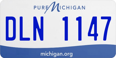 MI license plate DLN1147