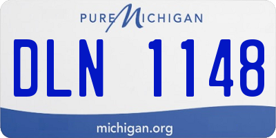 MI license plate DLN1148