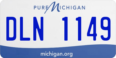 MI license plate DLN1149