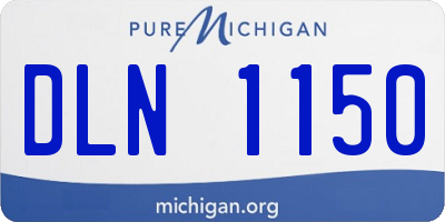 MI license plate DLN1150