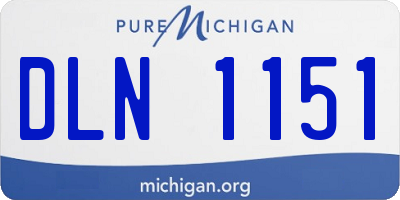MI license plate DLN1151
