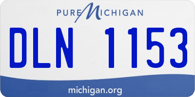 MI license plate DLN1153