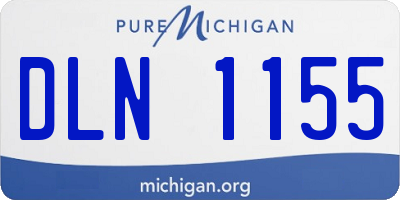 MI license plate DLN1155