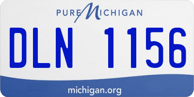 MI license plate DLN1156