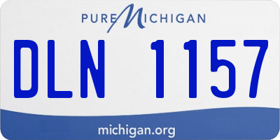 MI license plate DLN1157