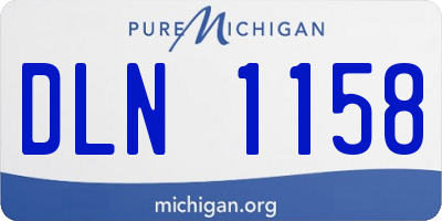 MI license plate DLN1158