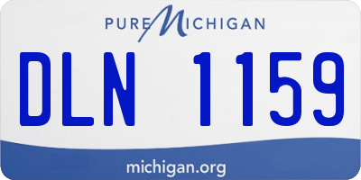 MI license plate DLN1159