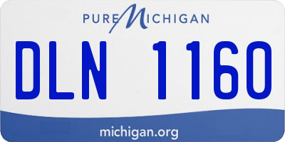 MI license plate DLN1160