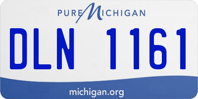 MI license plate DLN1161