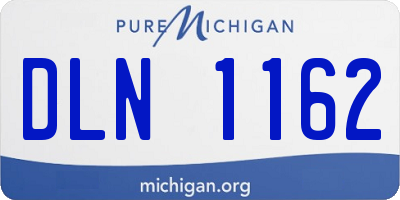 MI license plate DLN1162