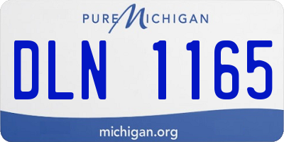 MI license plate DLN1165
