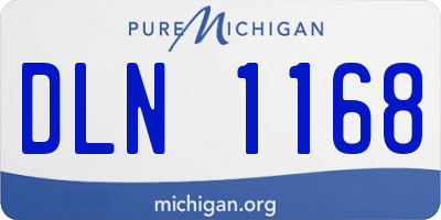 MI license plate DLN1168