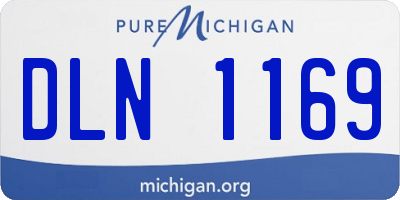 MI license plate DLN1169