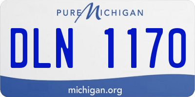 MI license plate DLN1170