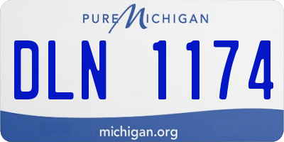 MI license plate DLN1174