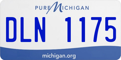 MI license plate DLN1175