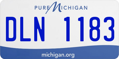 MI license plate DLN1183