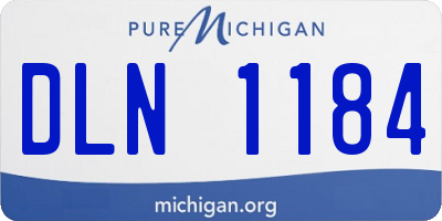 MI license plate DLN1184