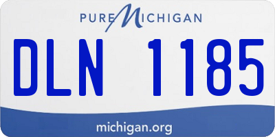 MI license plate DLN1185