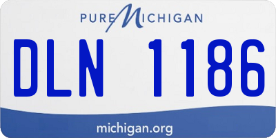 MI license plate DLN1186