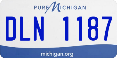 MI license plate DLN1187