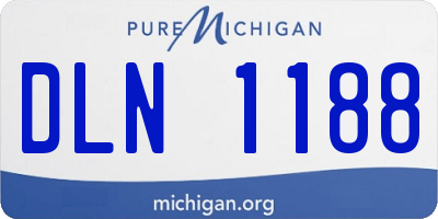 MI license plate DLN1188