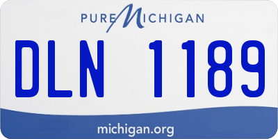 MI license plate DLN1189