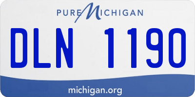 MI license plate DLN1190