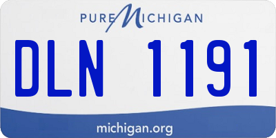 MI license plate DLN1191