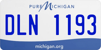 MI license plate DLN1193