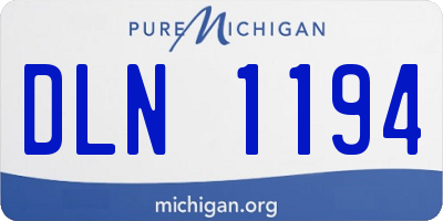 MI license plate DLN1194