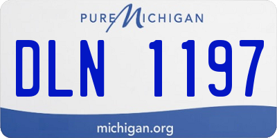 MI license plate DLN1197