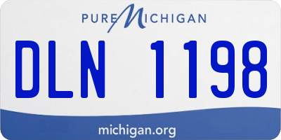 MI license plate DLN1198