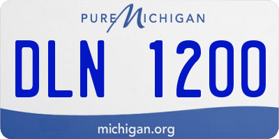 MI license plate DLN1200