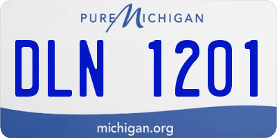 MI license plate DLN1201