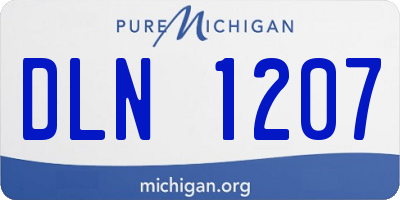 MI license plate DLN1207