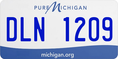 MI license plate DLN1209