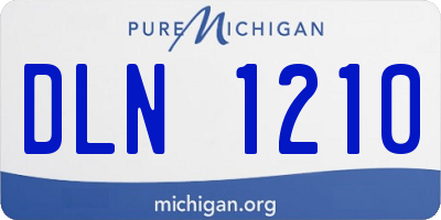 MI license plate DLN1210