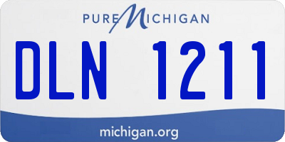 MI license plate DLN1211
