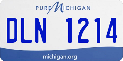 MI license plate DLN1214