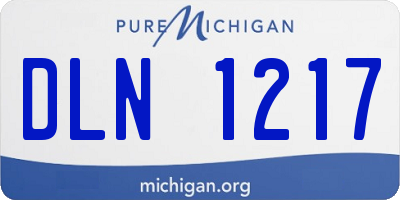 MI license plate DLN1217