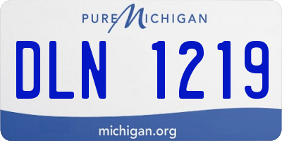 MI license plate DLN1219