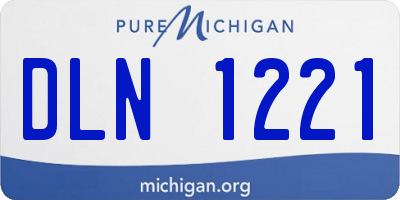 MI license plate DLN1221