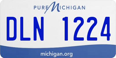 MI license plate DLN1224
